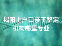 揭阳上户口亲子鉴定机构哪里专业