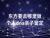 东方要去哪里做个人dna亲子鉴定