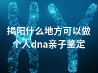 揭阳什么地方可以做个人dna亲子鉴定