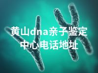 黄山dna亲子鉴定中心电话地址