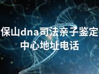 保山dna司法亲子鉴定中心地址电话