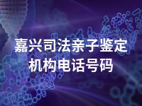 嘉兴司法亲子鉴定机构电话号码
