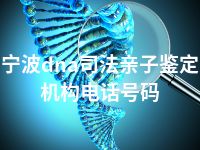 宁波dna司法亲子鉴定机构电话号码