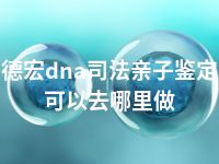德宏dna司法亲子鉴定可以去哪里做