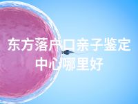 东方落户口亲子鉴定中心哪里好