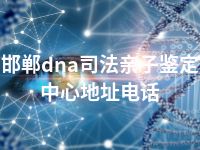 邯郸dna司法亲子鉴定中心地址电话