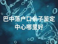 巴中落户口亲子鉴定中心哪里好