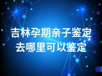 吉林孕期亲子鉴定去哪里可以鉴定