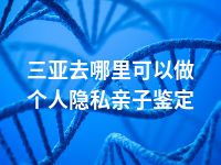 三亚去哪里可以做个人隐私亲子鉴定