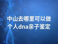 中山去哪里可以做个人dna亲子鉴定