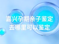 嘉兴孕期亲子鉴定去哪里可以鉴定