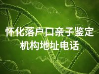 怀化落户口亲子鉴定机构地址电话