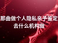 那曲做个人隐私亲子鉴定去什么机构做