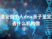 淮安做个人dna亲子鉴定去什么机构做