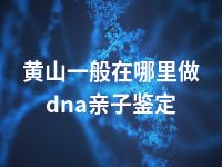 黄山一般在哪里做dna亲子鉴定