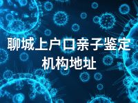 聊城上户口亲子鉴定机构地址