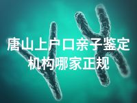 唐山上户口亲子鉴定机构哪家正规