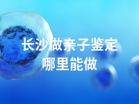长沙做亲子鉴定哪里能做