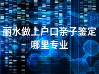 丽水做上户口亲子鉴定哪里专业