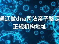 通辽做dna司法亲子鉴定正规机构地址