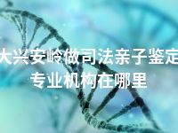 大兴安岭做司法亲子鉴定专业机构在哪里