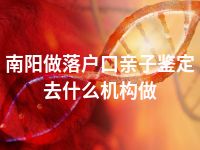 南阳做落户口亲子鉴定去什么机构做