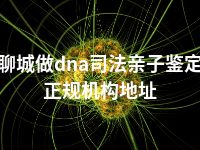 聊城做dna司法亲子鉴定正规机构地址