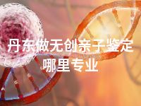 丹东做无创亲子鉴定哪里专业