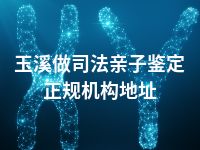 玉溪做司法亲子鉴定正规机构地址