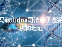 马鞍山dna司法亲子鉴定机构地址