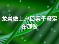 龙岩做上户口亲子鉴定在哪做