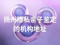 扬州隐私亲子鉴定的机构地址