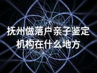 抚州做落户亲子鉴定机构在什么地方