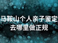马鞍山个人亲子鉴定去哪里做正规