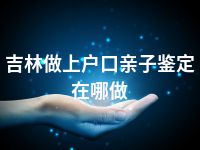 吉林做上户口亲子鉴定在哪做