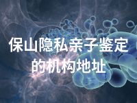 保山隐私亲子鉴定的机构地址