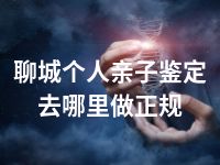 聊城个人亲子鉴定去哪里做正规