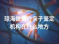 琼海做落户亲子鉴定机构在什么地方