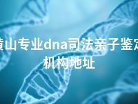 黄山专业dna司法亲子鉴定机构地址