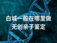 白城一般在哪里做无创亲子鉴定