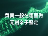 黄南一般在哪里做无创亲子鉴定