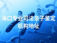 海口专业司法亲子鉴定机构地址