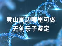 黄山周边哪里可做无创亲子鉴定