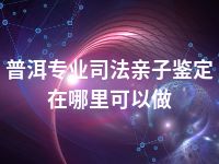 普洱专业司法亲子鉴定在哪里可以做