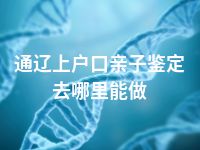 通辽上户口亲子鉴定去哪里能做
