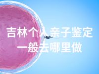 吉林个人亲子鉴定一般去哪里做