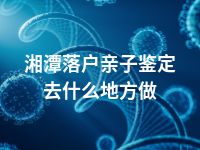 湘潭落户亲子鉴定去什么地方做