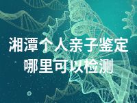 湘潭个人亲子鉴定哪里可以检测