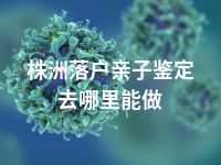 株洲落户亲子鉴定去哪里能做