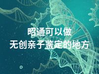 昭通可以做无创亲子鉴定的地方